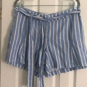 Blue and white stripe shorts